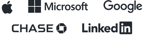 Apple inc., Microsoft, Amazon.com, Google, Chase, LinkedIn