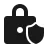 Icon showing a lock and shield