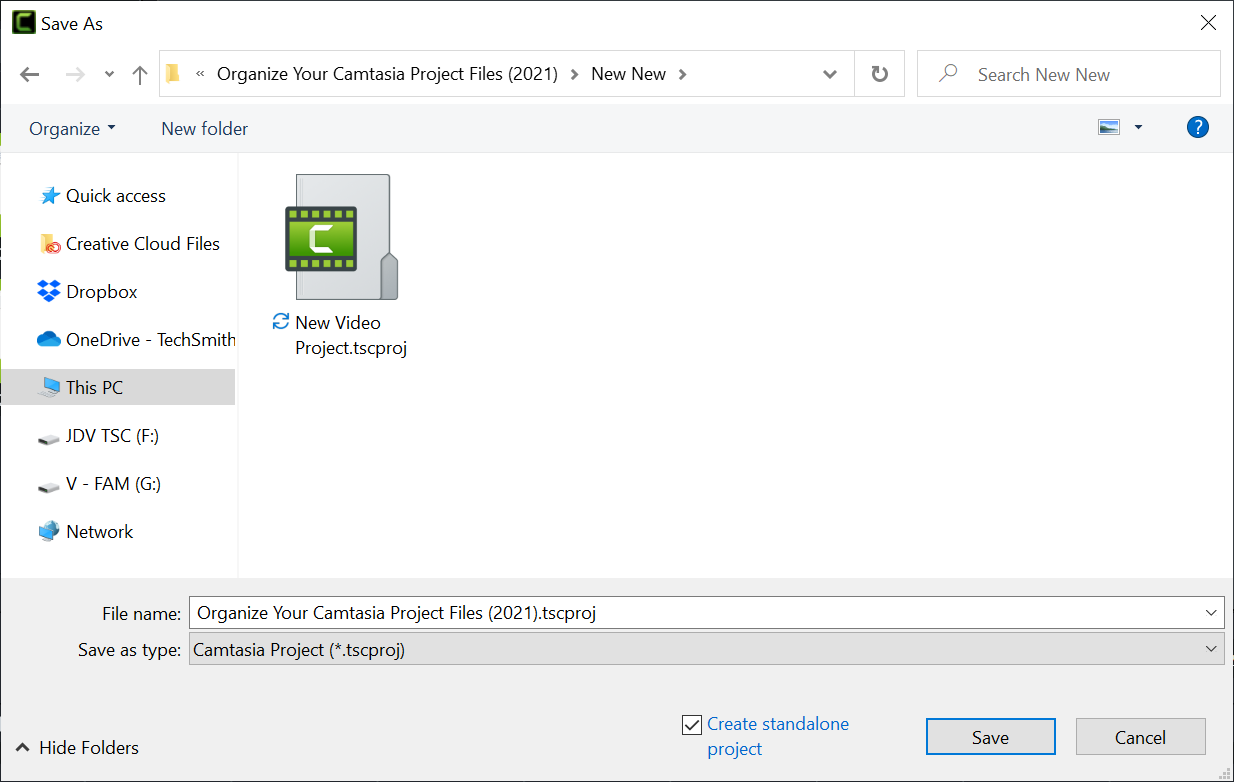 camtasia save asset