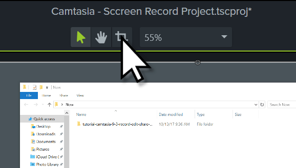 camtasia crop video