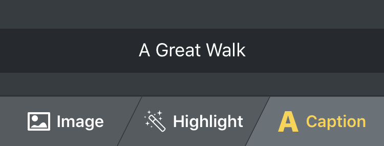 Caption tab