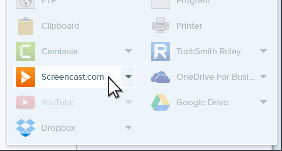 snagit 2018 for mac evernote vanished from share menu