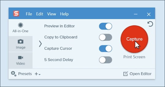 snagit screen capture storage locations