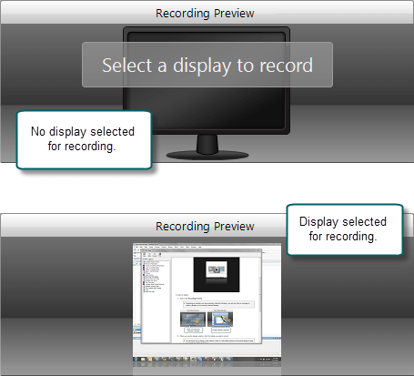 Recording Preview dialog options