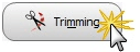 Windows trimming button with mouse cursor