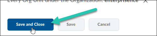 Tool options screen with the Save and Close button highlighted