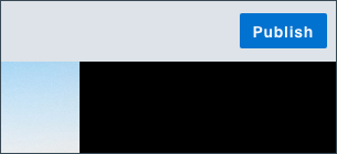 Blue publish button in top right corner