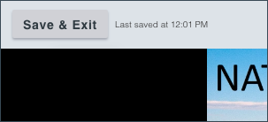 Save & Exit button in top left corner