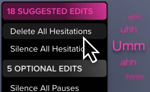 Automatic Hesitation Detection and Removal